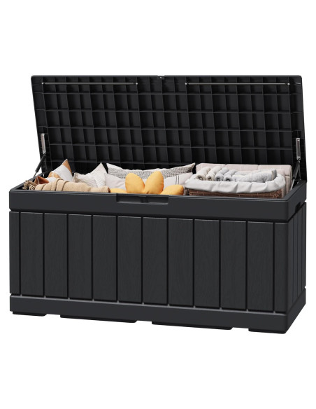 Caja de Almacenamiento Exterior Greesum 310L Negra con Cerradura Caja de Almacenamiento Exterior Greesum 310L Negra con Cerradura