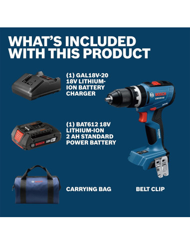 Taladro Atornillador de Percusión Bosch GSB18V-65B12 18V
