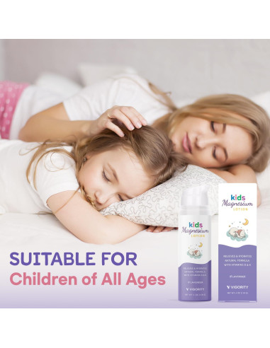 Loción de Magnesio Vigority para Niños 118 ml - Crema Calmante