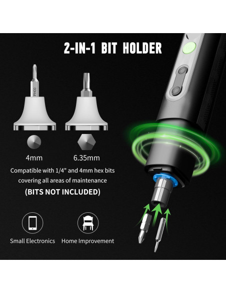 Destornillador Eléctrico Inalámbrico STREBITO 3.7V Recargable Destornillador Eléctrico Inalámbrico STREBITO 3.7V Recargable