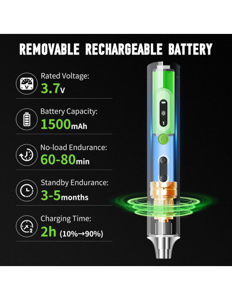 Destornillador Eléctrico Inalámbrico STREBITO 3.7V Recargable Destornillador Eléctrico Inalámbrico STREBITO 3.7V Recargable