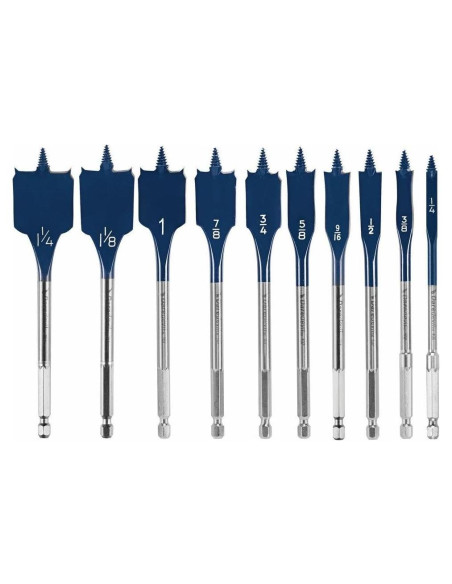 Juego de Brocas de Espada Bosch DSB5010 - 10 Piezas, Óxido Negro Juego de Brocas de Espada Bosch DSB5010 - 10 Piezas, Óxido Negro