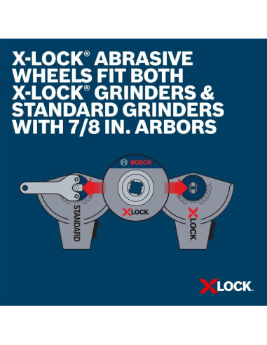 Ruedas de Esmerilado de Metal Bosch X-LOCK 4.5" - Paquete de 3