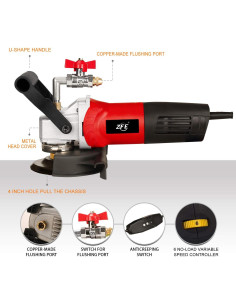 Pulidora Húmeda ZFE PA0001000 800W Velocidad Variable 1000-4000 RPM 2
