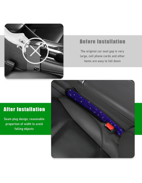 Relleno de Espacio para Asiento de Coche Gasedin 2 Piezas Azul Relleno de Espacio para Asiento de Coche Gasedin 2 Piezas Azul