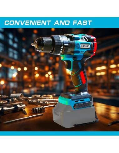 Taladro Inalámbrico IRONFIST 18V Motor Sin Escobillas 150Nm