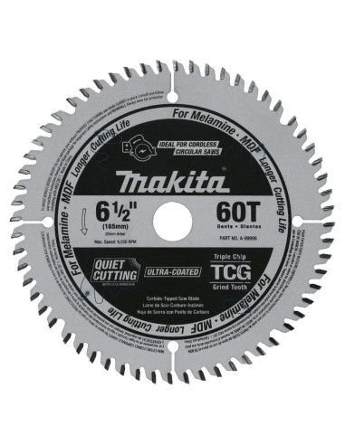Hoja de sierra de inmersión Makita A-99998 60T Carburo 16.5cm
