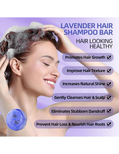 Paquete de 2 Jabones Sólidos de Champú Lavanda DBEAUTYM Paquete de 2 Jabones Sólidos de Champú Lavanda DBEAUTYM