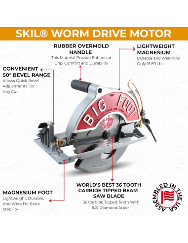 Sierra Circular Big Foot SC-1025SU 10" Magnesio 1.8kW