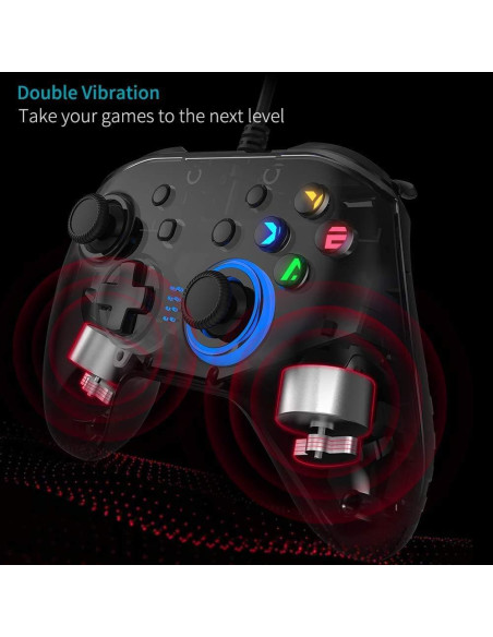 Controlador de Juego Con Cable LASA para PC y PS3 - 2m USB Controlador de Juego Con Cable LASA para PC y PS3 - 2m USB