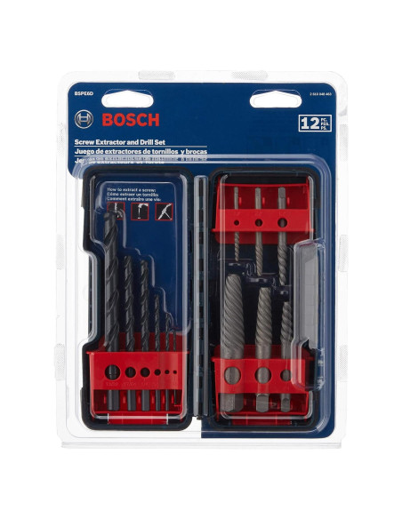 Juego de 12 Extractores de Tornillos Bosch BSPE6D Acero Juego de 12 Extractores de Tornillos Bosch BSPE6D Acero