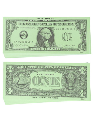 Billetes de Juego de $1 Learning Advantage - 100 Unidades