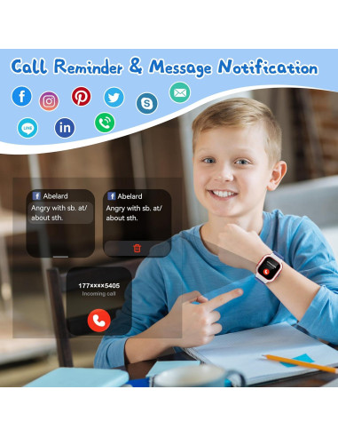 Reloj Inteligente ZOSKVEE para Niños Azul 1.4" IP68 Fitness