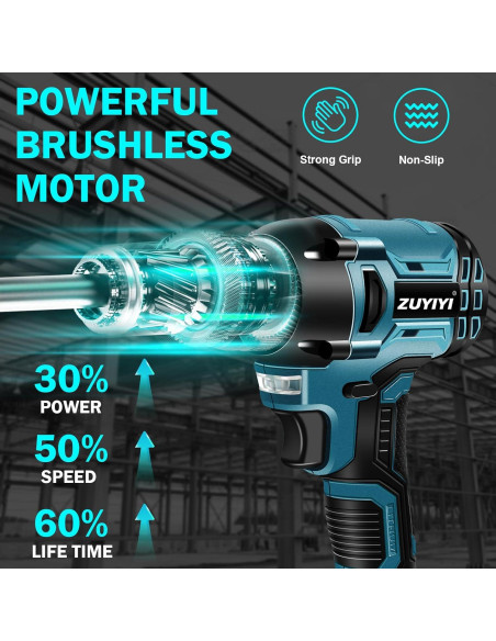 Pistola de Remaches Inalámbrica ZUYIYI 18V Sin Batería Pistola de Remaches Inalámbrica ZUYIYI 18V Sin Batería