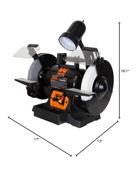 Amoladora de Banco WEN BG4280 5A 8" Velocidad Variable con Luz Amoladora de Banco WEN BG4280 5A 8" Velocidad Variable con Luz