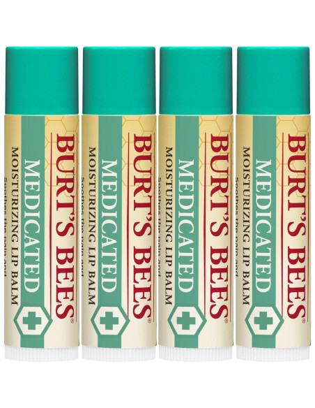 Balm de Labios Medicado Burt's Bees 4 Tubos 4.25 g Natural Balm de Labios Medicado Burt's Bees 4 Tubos 4.25 g Natural