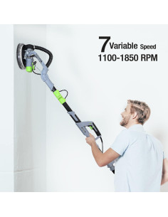 Lijadora Eléctrica WORKPRO 720W con 12 Discos y Luz LED 2