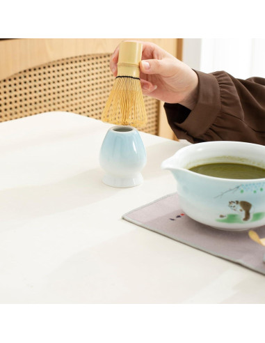Juego de té de matcha 7 piezas Lavzpqmnr - Tazón cerámica 520ml