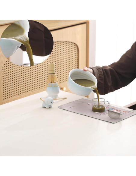Juego de té de matcha 7 piezas Lavzpqmnr - Tazón cerámica 520ml Juego de té de matcha 7 piezas Lavzpqmnr - Tazón cerámica 520ml