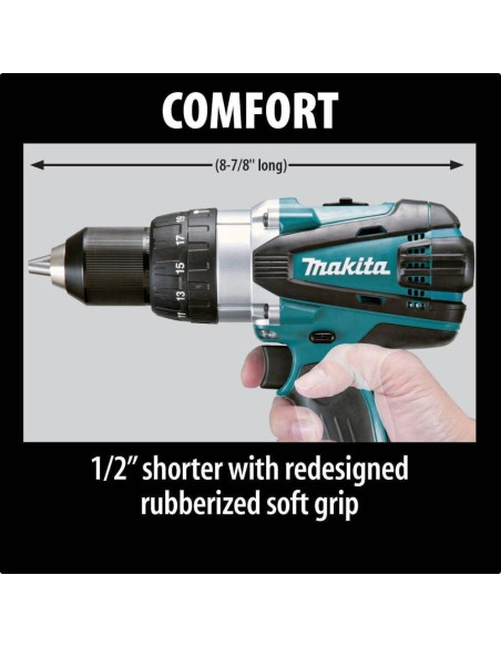 Taladro de Martillo Inalámbrico Makita XPH03Z 18V 2 Velocidades Taladro de Martillo Inalámbrico Makita XPH03Z 18V 2 Velocidades
