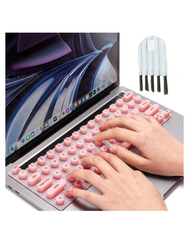 Cubierta de Teclado para Uñas Largas BEIOZGLONG Rosa Corazón