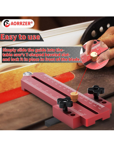 Guía de sierra de mesa AORRZER para cortes estrechos 0.5 kg