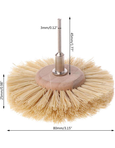 Cepillo de Filamento de Sisal y Cabello de Caballo MISHITI 80mm