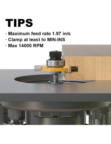 Cortador de Ranuras XDENGP 1/4" Carburo 2" para Router