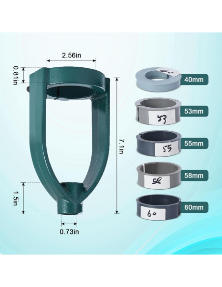 Adaptador de Broca de Mortaja Cuadrada IEUDNS 18cm con 5 Mangas Adaptador de Broca de Mortaja Cuadrada IEUDNS 18cm con 5 Mangas