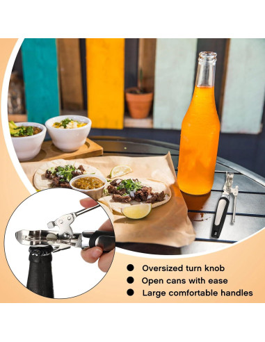 Abrelatas Manual Gisafai 10 Pcs con Mango Antideslizante