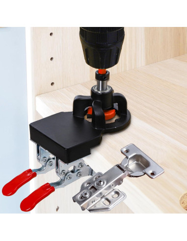 Plantilla de bisagra oculta Acshio 35 mm ajustable para madera