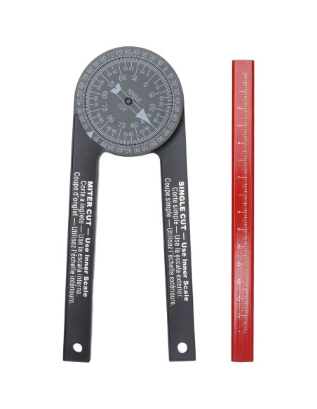 Transportador de Sierra Ingletadora WOHPNLE 360 Grados Medidor Transportador de Sierra Ingletadora WOHPNLE 360 Grados Medidor