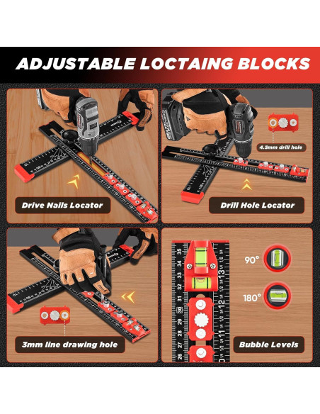 Herramienta Scribing Multifuncional Saker 4-en-1 para Perforación