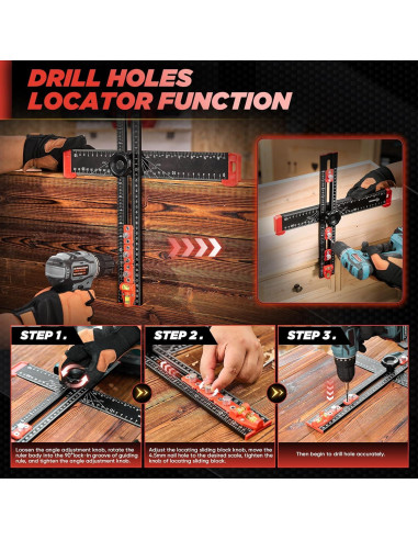 Herramienta Scribing Multifuncional Saker 4-en-1 para Perforación