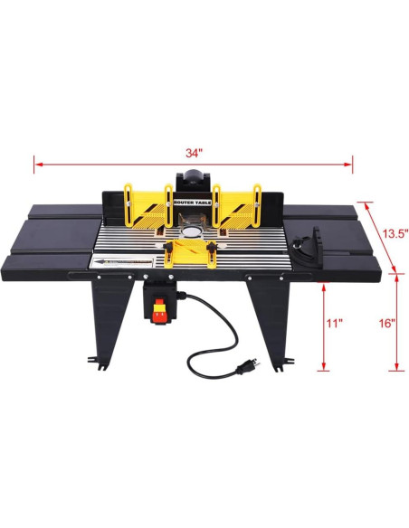 Mesa de Router de Banco Eléctrica Yone JX JE Grande Negra Mesa de Router de Banco Eléctrica Yone JX JE Grande Negra