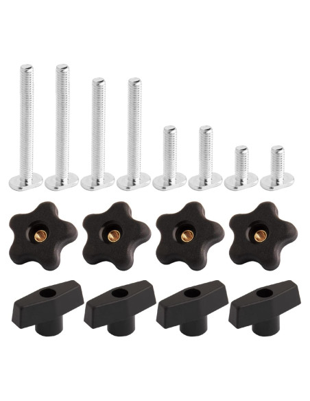 Kit de Perillas T POWERTEC 71121V, 16 Piezas, Tornillos 5/16-18 Kit de Perillas T POWERTEC 71121V, 16 Piezas, Tornillos 5/16-18