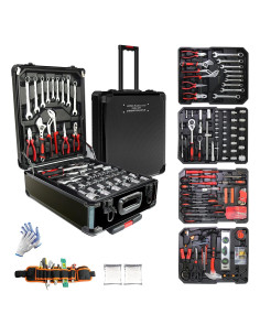 Juego de Herramientas 187 Piezas Redflower con Caja Portátil