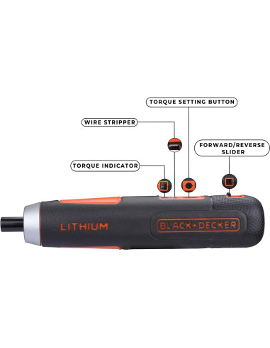Destornillador Inalámbrico BLACK+DECKER BD40K27 4V 27 Accesorios