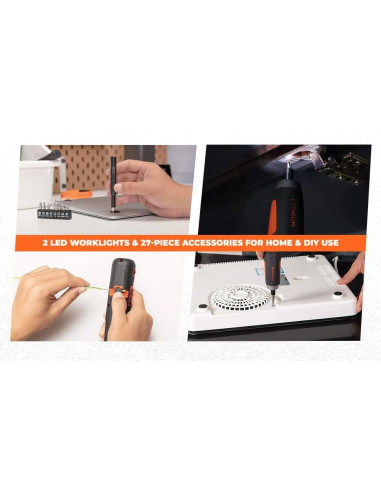 Destornillador Inalámbrico BLACK+DECKER BD40K27 4V 27 Accesorios