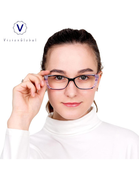 Gafas de lectura VisionGlobal 5 pares con bisagra resorte 2.25x Gafas de lectura VisionGlobal 5 pares con bisagra resorte 2.25x