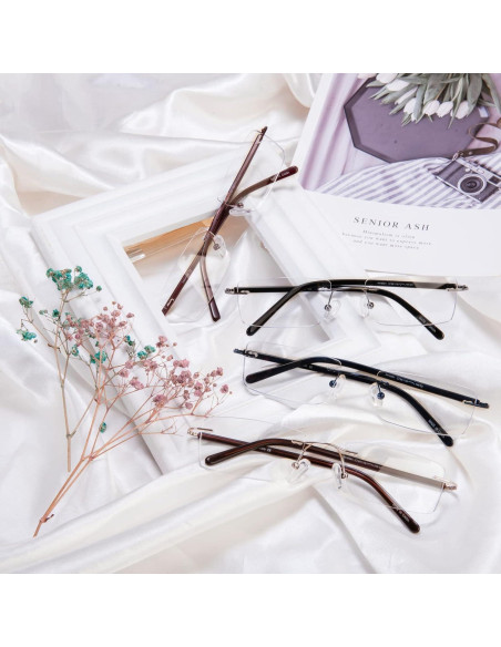 Gafas Bloqueadoras de Luz Azul FONHCOO Unisex Sin Montura Gafas Bloqueadoras de Luz Azul FONHCOO Unisex Sin Montura