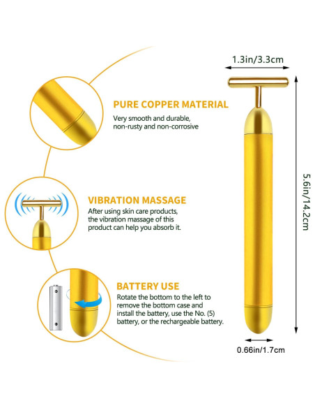 Masajeador Facial Eléctrico 2 en 1 Xunmei - Barra en T y Rodante 3D Masajeador Facial Eléctrico 2 en 1 Xunmei - Barra en T y Rodante 3D