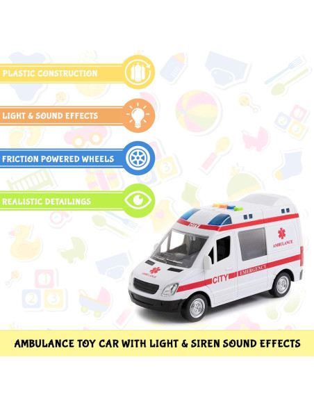 Ambulancia Juguete con Luz y Sonido - Juguete Para Disfrutar Ambulancia Juguete con Luz y Sonido - Juguete Para Disfrutar