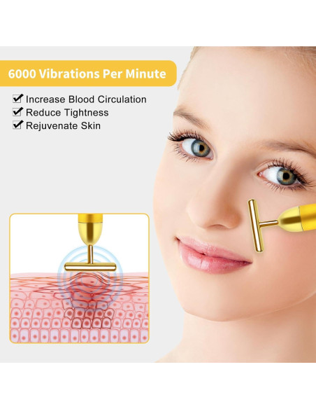 Masajeador Facial Eléctrico 2 en 1 Xunmei - Barra en T y Rodante 3D Masajeador Facial Eléctrico 2 en 1 Xunmei - Barra en T y Rodante 3D