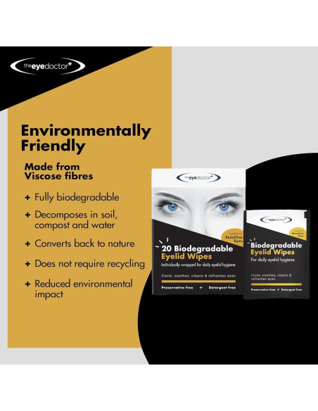 Toallitas para Párpados The Eye Doctor - 20 Unidades Biodegradables Toallitas para Párpados The Eye Doctor - 20 Unidades Biodegradables