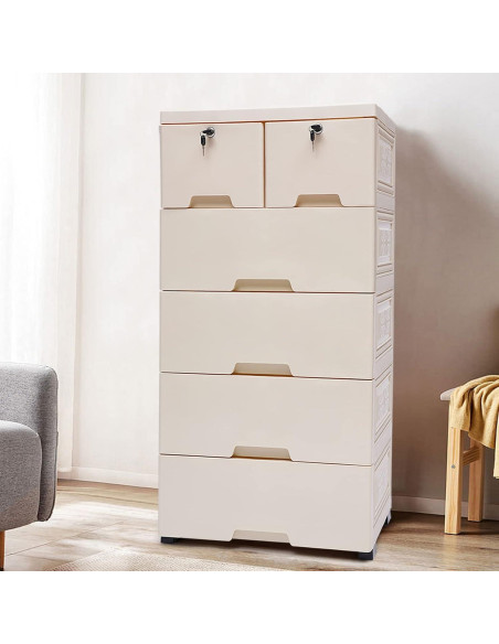 Cajonera Plástica Cerrable Weglae HS6954112 5 Cajones 84cm Cajonera Plástica Cerrable Weglae HS6954112 5 Cajones 84cm