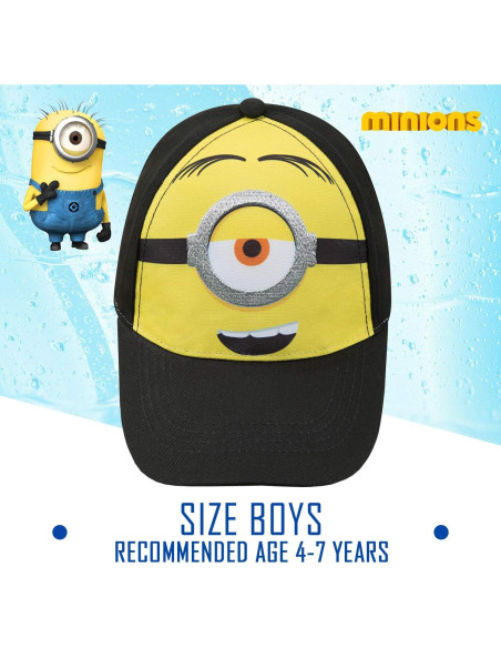 Gorra de béisbol Minions para niños 4-7 años Gorra de béisbol Minions para niños 4-7 años