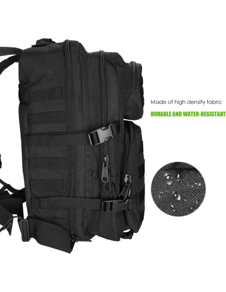 Mochila Táctica ProCase 40L Negra para Exterior y Supervivencia Mochila Táctica ProCase 40L Negra para Exterior y Supervivencia
