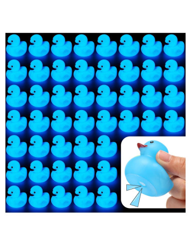 Patos de Goma Brillantes Tradder 50 Pcs 5.08 cm Azul