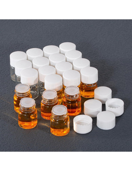 Viales de vidrio 5ml BKMAMLAB 20pcs a prueba de fugas Viales de vidrio 5ml BKMAMLAB 20pcs a prueba de fugas